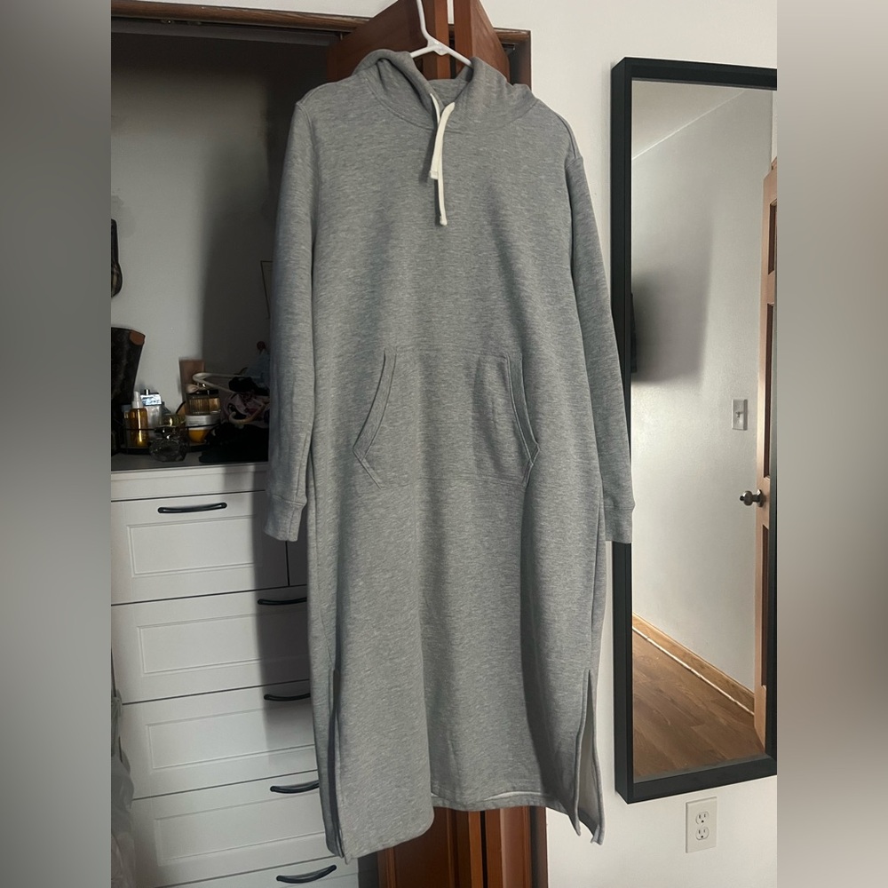 LANDS END midi sweatshirt dress